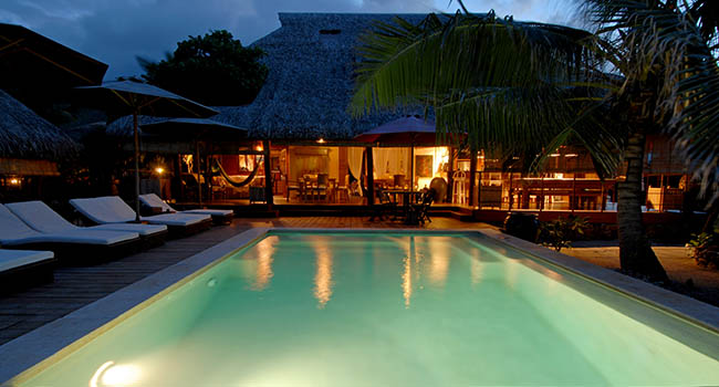 Green Lodge Pension Moorea Piscine