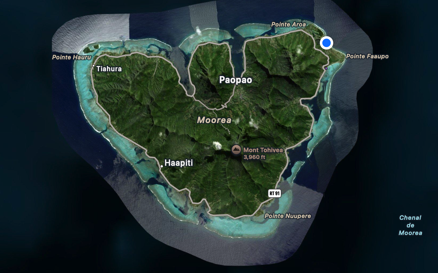 Moorea Full Island Map